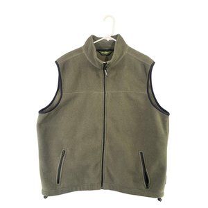 EUC Eddie Bauer Polartec Fleece Vest Men's Size Tall XL Pea Green
